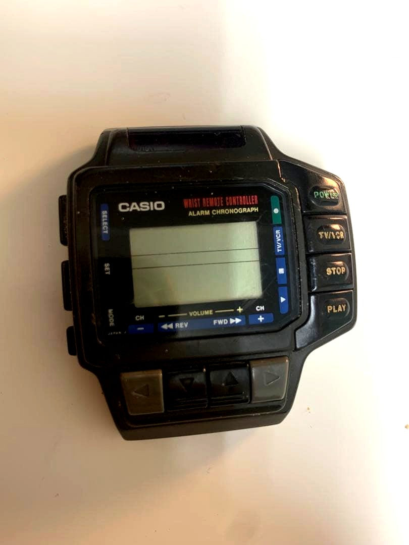 Casio CMD-10 digital wristwatch with alarm and chronograph, black case and digital display