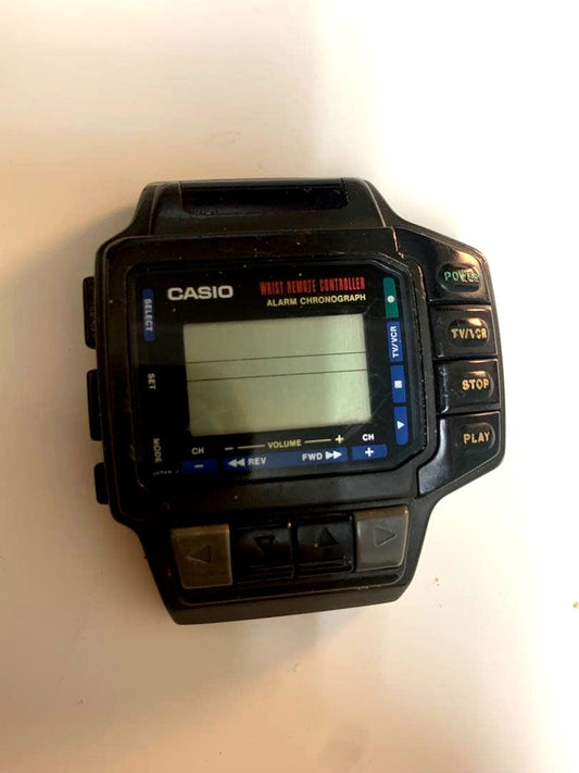 Casio CMD-10 digital wristwatch with alarm and chronograph, black case and digital display