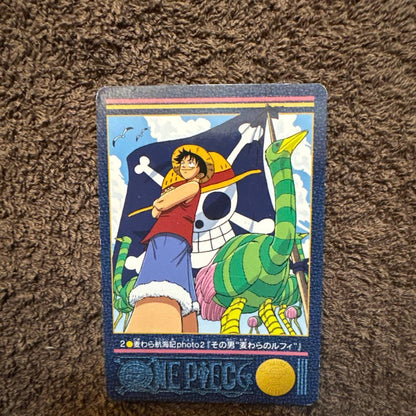 One Piece Waveland Chronicle collectible card No.127 featuring Monkey D. Luffy That Man character