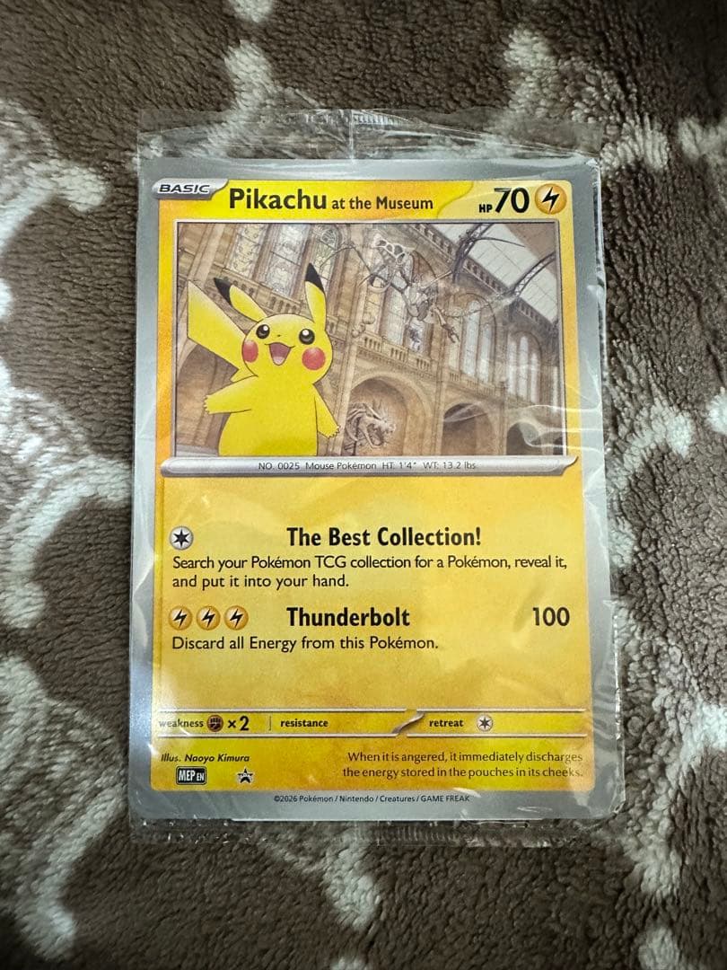 Unopened London Museum and Pokemon 30th Anniversary collaboration Pikachu trading card