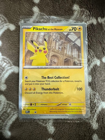 Unopened London Museum and Pokemon 30th Anniversary collaboration Pikachu trading card