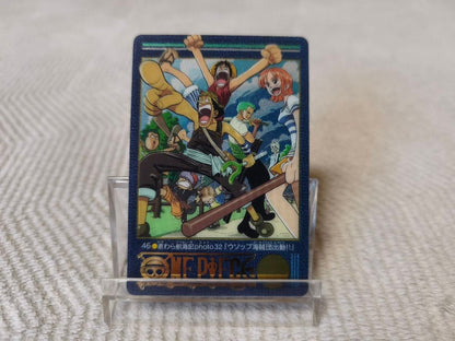 Bandai One Piece Visual Adventure Photo32 Usopp Pirates Deployment collectible card showing signs of wear