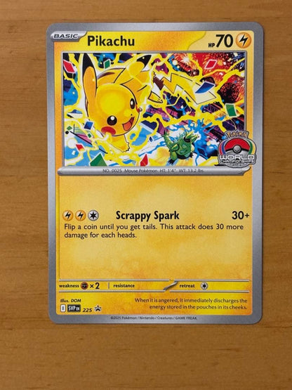 Bandai Pikachu Promoter Pokemon World Championships 2025 Anaheim promo card SVP 225 Japan import