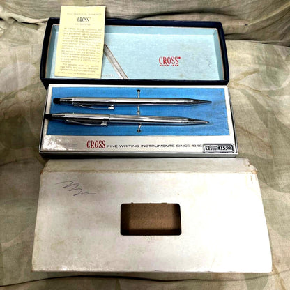 Cross Silver Ballpoint and Mechanical Pencil Set