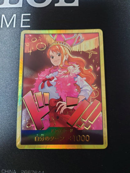 One Piece trading card featuring Nami Don!! with +1000 effect during your turn, Japan Import