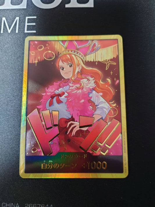 One Piece trading card featuring Nami Don!! with +1000 effect during your turn, Japan Import