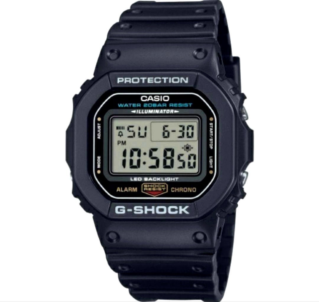 Casio G-Shock DW-5600UE-1JF Speed Model black watch with LED backlight and digital display