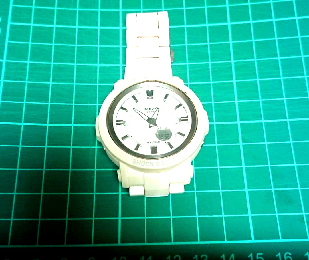 Baby-G Series BGA-300 digital analog watch in white with Japanese import label