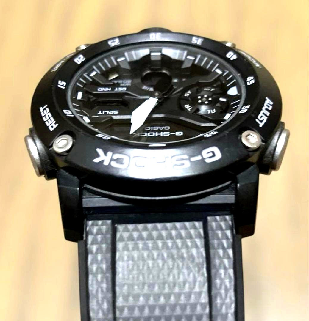 Casio G-Shock GA-2000S-1AJF monochrome black watch with carbon core guard case