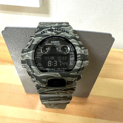 Casio G-Shock Digital Camouflage Watch 6900 series in gray with digital display and shock resistant design