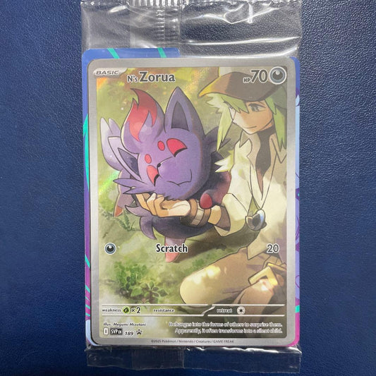 Nintendo N Zorua promotional Pokémon card English version from Scarlet & Violet series SV9, unopened Japan import