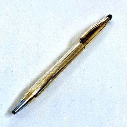 Cross Classic Century ballpoint pen with 10K gold plating and glossy chrome finish