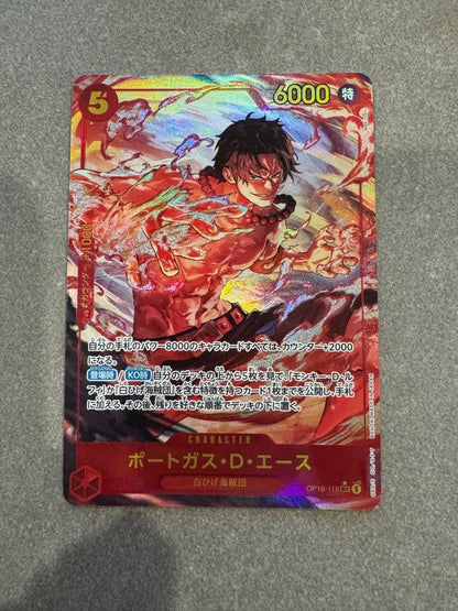 Portgas D Ace OP16-118 SEC Parallel Clash of Fate One Piece trading card Japan import