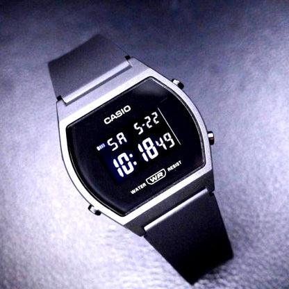 Casio Digital Watch Black with large digital display and lightweight resin band