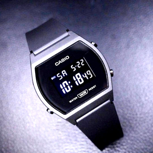 Casio Digital Watch Black with large digital display and lightweight resin band
