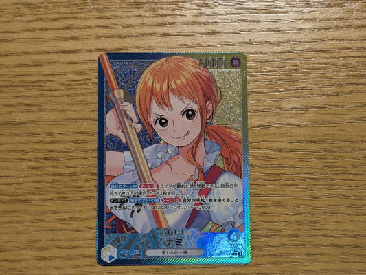 One Piece Card Game Blue Yellow Nami OP11-041 Leader Parallel Card Japan Import