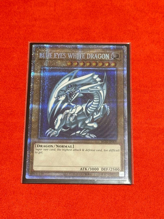 Yugioh Blue-Eyes White Dragon Prismagic rare card English version dark attribute level 8 monster