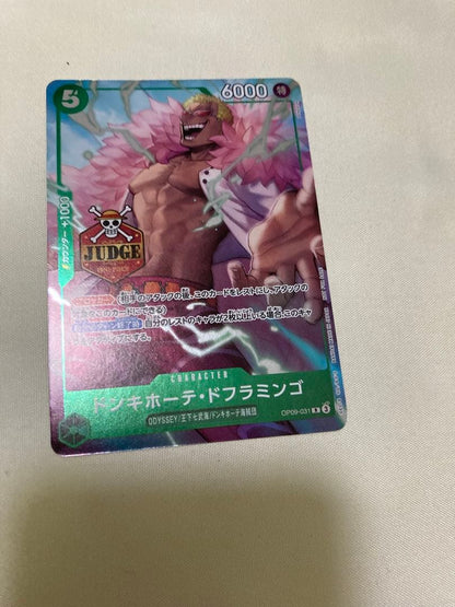 Don Quixote Doflamingo Judge Promo Parallel One Piece trading card from Japan