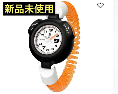 Casio Sauna Watch with bright orange band showing the face and strap clearly