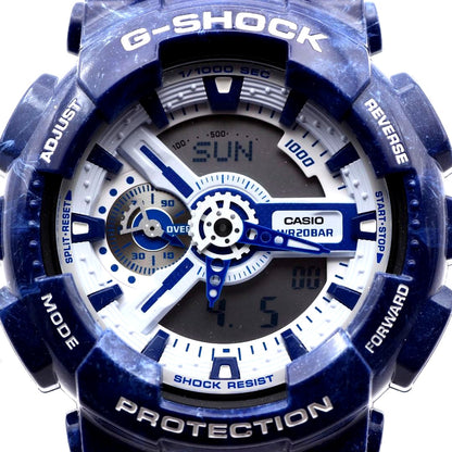 Casio G-Shock GA-110BMP men's analogue-digital watch with marble blue dial and resin band
