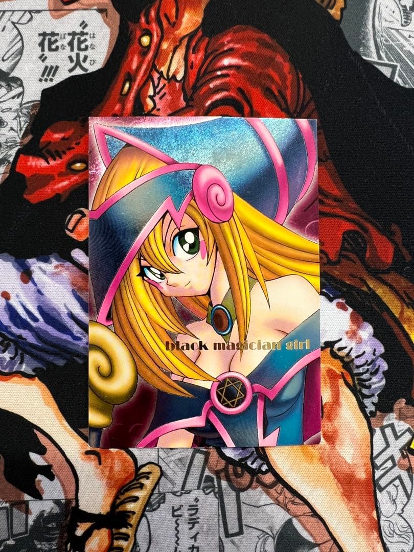 Yu-Gi-Oh Dungeon Dice Monsters Black Magician Girl card pink background Ultimate Rare with gold text