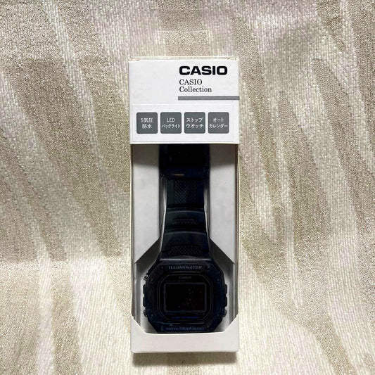 Casio W-218H-1BJF men’s black digital wristwatch with original box, Japan import