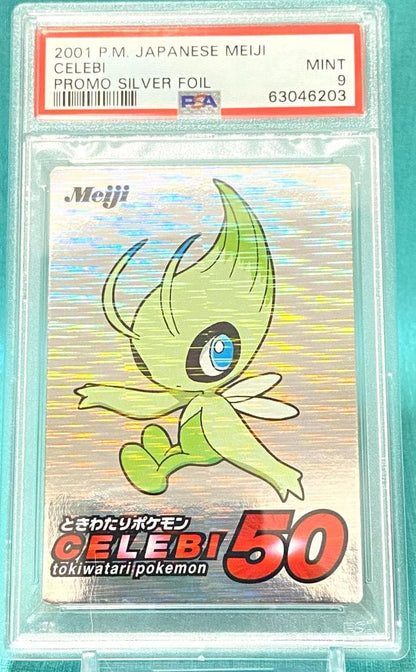 Bandai Celebi PSA 9 Pokemon Get Card Promo 2001 Japan import collectible card in protective sleeve