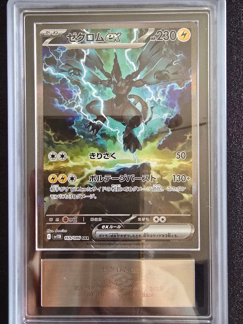 Pokemon Card Ars10+ Zekrom EX Sar Black Bolt graded Ars Grade10+ SAR rarity Japan import single card