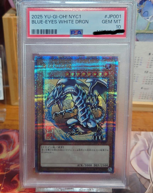 Blue-Eyes White Dragon Wayo Ukiyo-e PSA 10 graded Yu-Gi-Oh trading card from Japan import