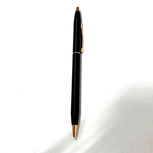 Used Cross Classic Century black ballpoint pen with gold cap and black ink refill