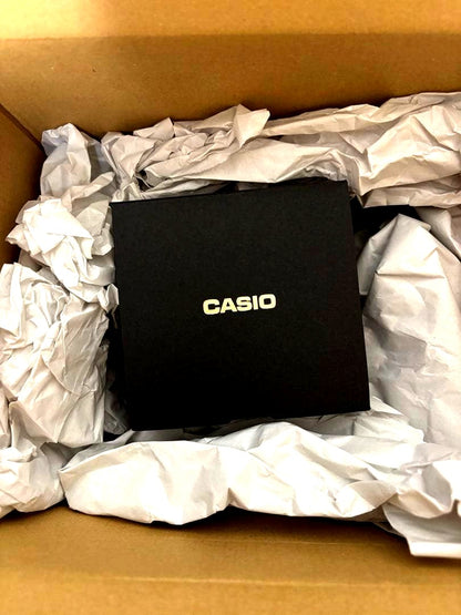 Casio Ring Watch CRW-001-1JR silver model with full metal design and original packaging