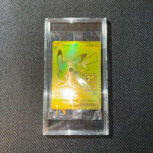 Pokemon Card Pikachu V 25th Edition Japan Import with minor white scratches, unopened and carefully stored