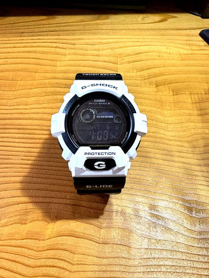 Casio G-Shock G-Lide digital watch with Tough Solar and Multi-Band 6 technology, black design
