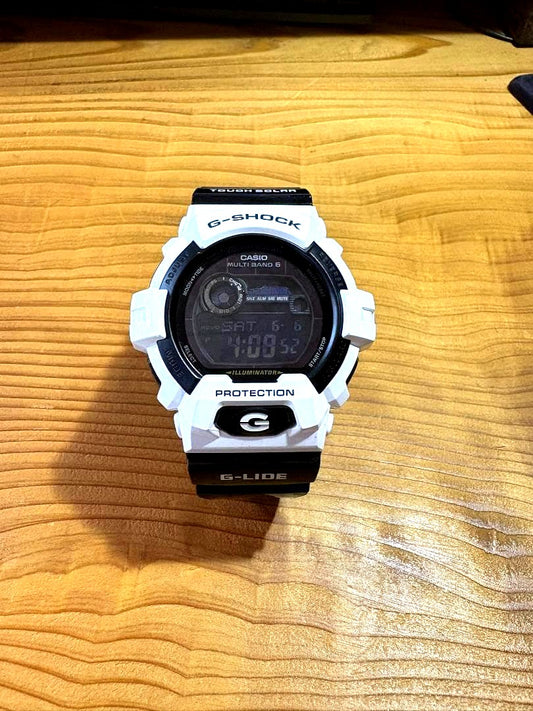 Casio G-Shock G-Lide digital watch with Tough Solar and Multi-Band 6 technology, black design