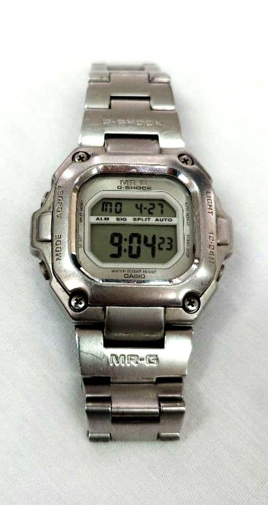 Casio G-Shock MR-G MRG-110 digital stainless steel watch with 200 meters water resistance