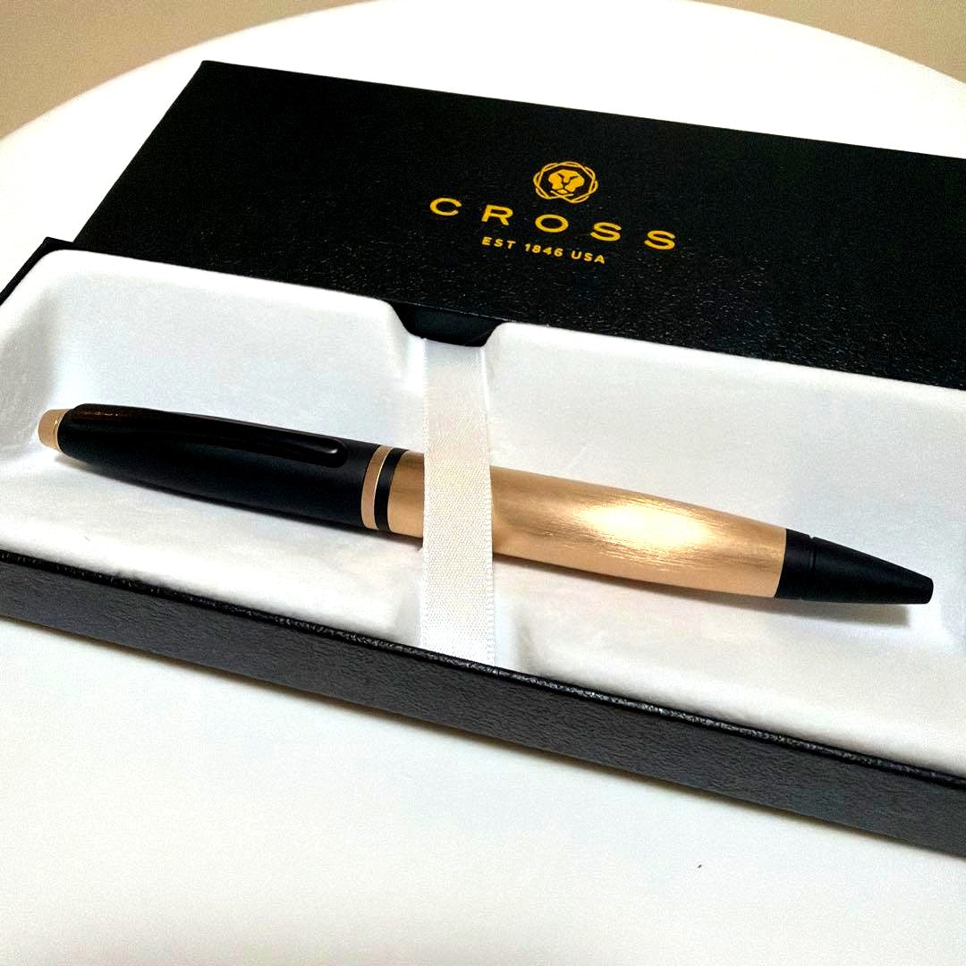 Cross Ballpoint Pen Pink Gold and Black — Japan Import