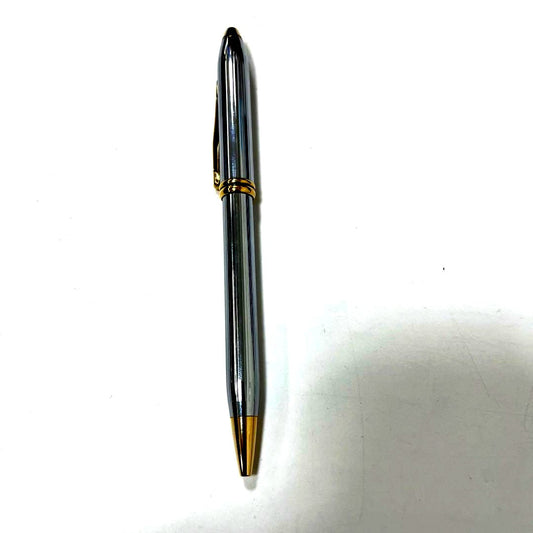 Cross Townsend Medalist Ballpoint Pen silver with black ink, classic Deco style, Japan import