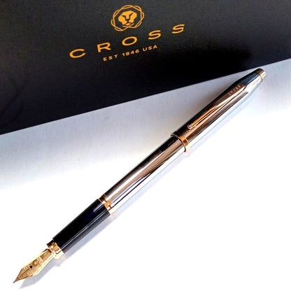 Cross Century II N3309 Fountain Pen Model with Gold Plating and Stainless Steel Tip — Japan Import