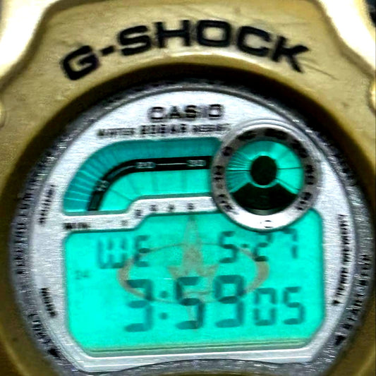 G-Shock DW-004 digital watch white beige with North Shore Hawaii Triple Crown logo, Japan import