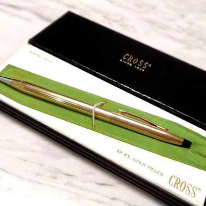 Cross Twist Fountain Pen 12KT Gold Filled ink Pen with Box and Instructions — Japan Import