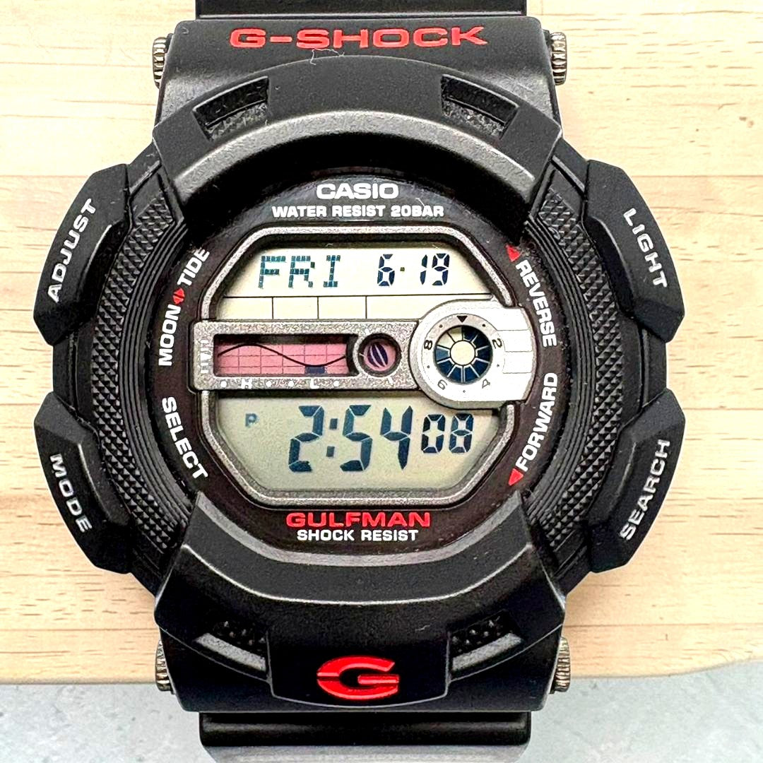 Casio G-Shock Gulfman G-9100 Black Wristwatch — Japan Import