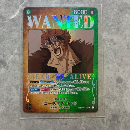 One Piece Card Game Eustass Kid Parallel card OP01-051 with special attribute and 8000 power