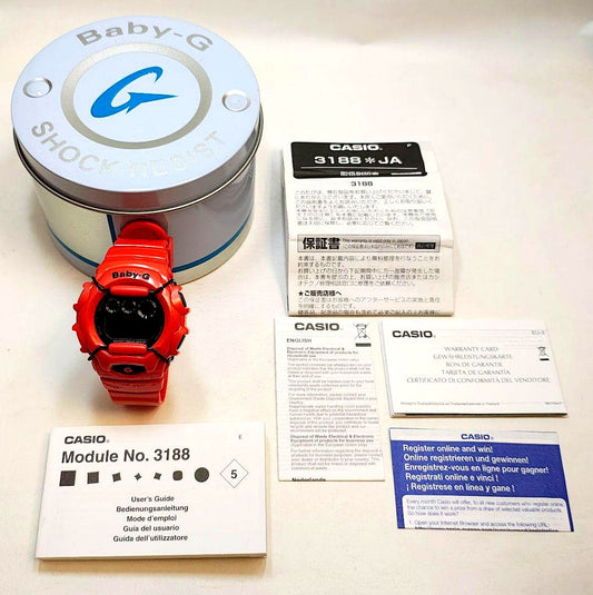 Casio Baby-G Digital Watch BG-1006SA in orange with digital display and updated battery