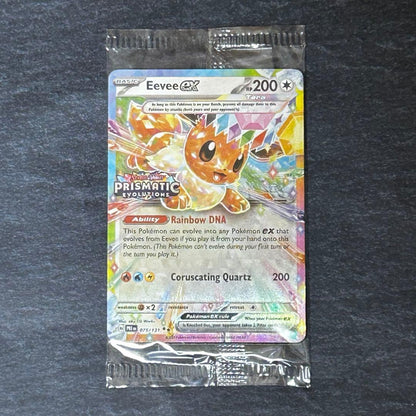 Unopened Bandai Eevee ex 075/131 Pokémon promo card from Japan import in protective cardboard packaging