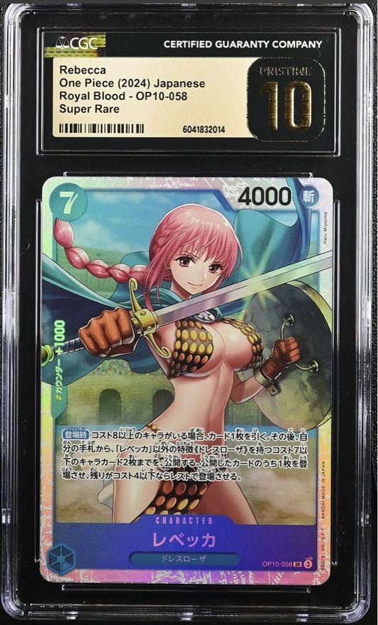 Rebecca One Piece Series OP10-058 Super Rare collectible card from Japan import