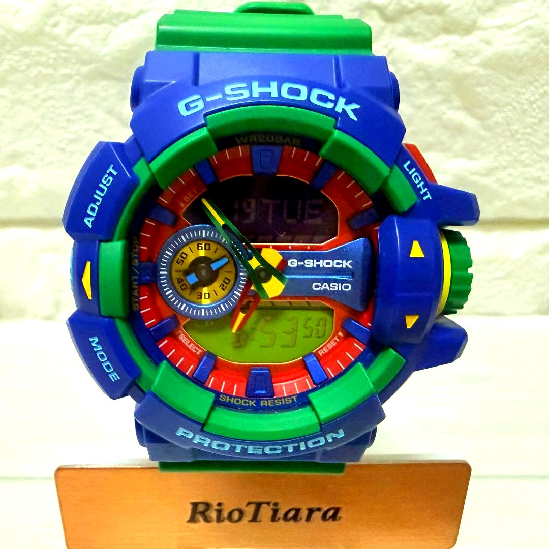 Casio G-Shock GA-400-2A Hyper Color multicolor watch with large rotary switch, Japan import