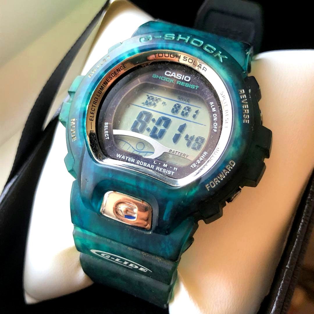 Casio G-Shock Digital Watch with Transparent Blue Resin Band and 20BAR Water Resistance — Japan Import