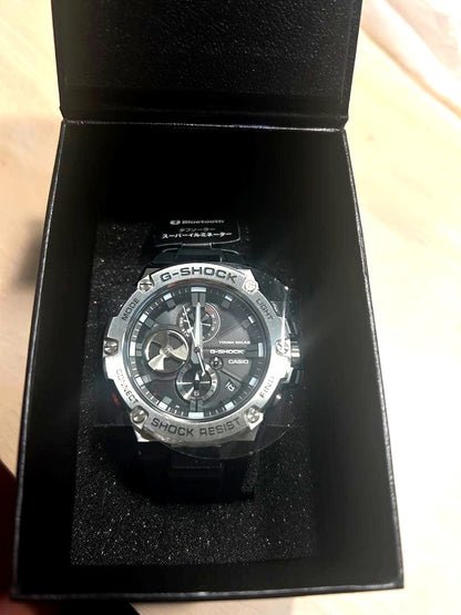 Casio G-Shock GST-B100 black stainless steel and rubber watch model 5513*JA Japan import