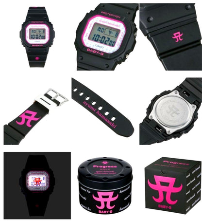 Casio Baby-G Collaboration digital watch in black and pink with digital display and original box