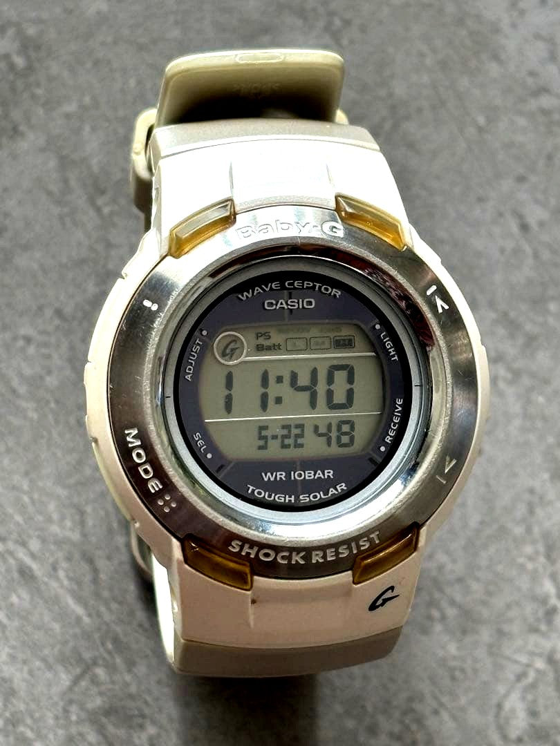 Casio Baby-G Wave Ceptor BGT-2600J solar digital watch with black strap and digital display